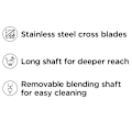 Miniatyrbild 5 av 7: Elektrisk Immersion Hand Blender Blandare Hackare Is Krossning 2-Speed Control En Hand Blandare