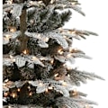 Miniatyrbild 3 av 5: Jul dekorationer 7,5 fot förbelyst smal flockad asp gran konstgjord jul träd