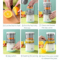 Miniatyrbillede 3 af 7: Bærbar USB Orange Juicer Genopladelig Multifunktionel Husholdnings Juice Maskine Mini Juicer Cup