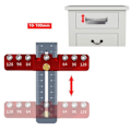 Miniatyrbilde 5 av 7: Trebearbeiding Boring Lokator Drill Guide Punch Locator Mal Linjal Justerbar For skap håndtak og trekker hull hull verktøy