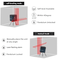 Miniatyrbilde 3 av 5: Laser Level Cross Line Laser with Measuring Rekkevidde 50ft