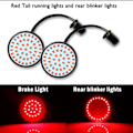 Miniatyrbild 6 av 8: 4PCS 1157 Bullet 2 tum Switchback LED Front Vrid Signal Ljus Glödlampor För Harley Davidson