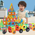 Miniatyrbild 3 av 10: Barn Big Size Plus Magnetisk Byggnadsblock för Barn Designer Konstruktör Set leksaker