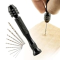 Miniatyrbild 1 av 9: Handborr borrning hål aluminium legering mini mikro aluminium hand borr med twist chuck