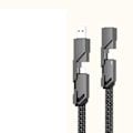 Miniatyrbillede 1 af 7: 2 meter 4 in 1 100W Hurtig Opladning USB Type C Til USB C / Lighting Kabel