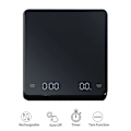 Miniatyrbilde 2 av 8: Digital kaffe vekt med timer LED skjerm espresso USB 3kg maks.vekt 0,1g høy presisjon mål i oz/ml/g kjøkken vekt