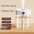Miniatyrbild 2 av 7: 2L Dubbel Spray luftfuktare Atomizer Usb Large Capacity Hem Mute Sovrum Kontor Natt Ljus Digital Display Luftare