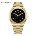 Miniatyrbillede 1 af 8: Rustfrit stål Herre armbåndsur Classic Business Vandproof Man Sort Ur Japan Movement Quartz Herre ure