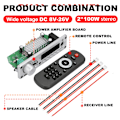 Miniatyrbillede 5 af 7: 200W  Forstærker Bluetooth DIY MP3 WAV Decoder Board DC 12V 100W  Trådløs Bil USB MP3 afspiller