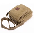 Miniatyrbillede 7 af 7: Mænd's Casual Style Canvas Skulder Messenger Tasker Multi-lomme med låg Håndtaske Crossbody Flap Taske