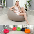 Miniatyrbillede 2 af 4: Oppustelig Flocking Sofa Single Lazy Sofa Stol Foldbar Udendørs Fritid Bean Taske Sofa