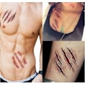 Pikkukuva 6 / 6: Halloween Zombie Acars Tatuoinnit Vedenpitävä 3D Bite Mark Tatuointi Tarra