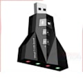 Miniatyrbilde 4 av 4: 7.1 USB Lyd Kort Eksternt USB Lyd Dobbel Adaprter USB Til Jack 3,5mm Øretelefon mikrofon