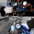 Miniatyrbilde 2 av 5: 28 deler Universal Radiator Trykktester Set Vakuum Type Kjøling System Tester Vann Tank Lekkasjedeteksjon Detektor Verktøy