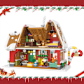Miniatyrbild 3 av 7: God Jul Jul Hus Byggklossar Gör-det-själv Docka Hus Nyttår Tomten Barn gåvor