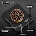 Miniatyrbild 2 av 7: Digital kaffe våg med timer LED skärm espresso USB 3kg max.vikt 0,1g hög precision mått i oz/ml/g kök våg