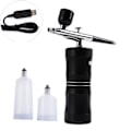 Miniatyrbild 7 av 9: Rosa Mini luft kompressor kit luftborste färg spray pistol luftborste för nagelkonst tatuering hantverk