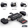 Miniatyrbild 3 av 7: Dual Use Typec Multifunctional All InOne OTG Card Reader Mini TF Camera SD Card