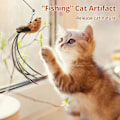 Miniatyrbild 3 av 7: Uppgraderad Epoxi Sucker Stål Tråd Lång Stång Fjäder Katt Retande Pinne Katt Själv Hej Nej Skadlig Ingredienser