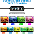 Miniatyrbillede 3 af 6: 60 cm Auto On Off Akvarie LED Lys med Timer Fuld Spectrum Fish Tank Lys til Vand Planter acquariam