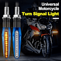 Miniatyrbillede 3 af 6: 2 par Universal Motorcykel LED Sving Signal Lys Indikator Blinker Lys