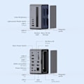 Pikkukuva 2 / 8: USB C telakka asema kaksois HDMI-yhteensopiva M.2 SSD kotelo Ethernet 100W PD USB keskitin