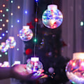 Miniatyrbilde 4 av 11: Ferie LED Snor Lys Fargerike Lys 8 Modi EU plugg Utendørs Hage Bryllup Hjem Rom Jule Dekorasjon Lampe