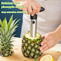 Miniatyrbillede 3 af 7: Ananas skærer skræller skræller rustfrit stål frugt værktøj
