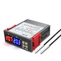 Miniatyrbillede 1 af 6: Dual LED Digital Termostat Temperatur Controller  DC 12V 24V AC 110V 220V Inkubator