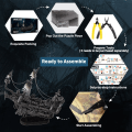Miniatyrbilde 3 av 5: 3D Metal Puslespill Gaver Abyssal Ghost Pirat Skip Modell Bygningssett DIY Leker
