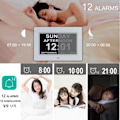 Miniatyrbillede 5 af 6: Alarmer Digital LED Kalender Ur med Multi Sprog display