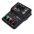 Miniatyrbild 1 av 6: Hög kvalitet 2 kanaler Professionell bärbar Ljud gränssnitt ljudkort konsol mini USB MIXER för gitarr inspelning studio sång