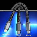Miniatyrbild 2 av 7: 3 In 1 100W LED  Digital Display  USB kabel Typ C Usb Micro