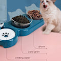 Miniatyrbild 3 av 7: Katt mat skål husdjur automat matare vatten automat hund katt mat behållare dricka disk