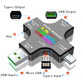 Miniatyrbild 3 av 6: Bluetooth Typ-C PD Digital Voltmeter ström Meter Amperemeter Spänning Usb Ström Tester