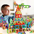 Miniatyrbild 2 av 10: Barn Big Size Plus Magnetisk Byggnadsblock för Barn Designer Konstruktör Set leksaker