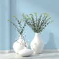 Miniatyrbillede 6 af 8: Kunstig eukalyptus blade grønne falske planter grene til bryllup fest udendørs hjem have bord pynt