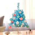 Miniatyrbild 4 av 10: Jul Tree Skrivbord Xmas Opereras med LED String Lights Star Treetop Jul Kort Ornament