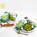 Miniatyrbillede 2 af 4: By Mini Kirsebær Træ Sukkulenter Planter Potte Planter Bygge Klodse Dekoration Klods Legetøj