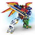 Miniatyrbillede 6 af 6: 5 i 1 Samling Dinozords Transformation Ranger Megazord Robot Action Figurer Børn Legetøj