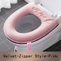 Pikkukuva 10 / 10: Universal WC istuin päällinen talvi lämmin pehmeä WC matto kylpyhuone pestävä irrotettava vetoketju läpällä