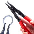 Miniatyrbild 1 av 8: Platt Nos tång för automatisk växellåda reparation fälg låsring tång platta käke tång hållare fjäder hjälp verktyg