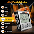 Miniatyrbillede 4 af 8: Digital baggrundsbelysning LCD Display Dobbelt Sonde BBQ Ovn Kød Grill Madlavning Køkken Termometer