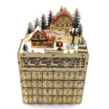 Miniatyrbilde 1 av 5: Jul tre advent kalender LED opplyst landsby hus nissen nedtelling pynt