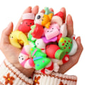 Miniatyrbillede 1 af 2: 50 stykker Jule Mochi Squishy Decompressio Legetøj Squeeze Soft  Sticky Stress Relief Sjove Fidget Legetøj