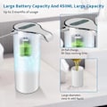 Miniatyrbillede 6 af 7: 450 ml automatisk sæbe dispenser berøringsfri skummende sæbe dispenser genopladelig vandtæt skum sæbe pumpe dispenser