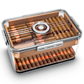 Miniatyrbilde 1 av 4: Bærbar Forseglet Sigar Eske Humidor Seder WoooShelf Multifunksjon med Hygrometer