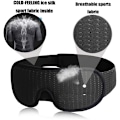 Miniatyrbild 3 av 8: 3D mask för sömn ögonmask ljus blockering mjuk vadderad sömn maskerad