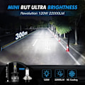 Pikkukuva 5 / 6: LED Canbus  H3 LED Ajovalot 120W Suuri Teho 22000LM 6000K Auto Ohjavalo polttimo V45