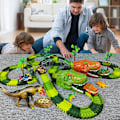 Miniatyrbild 7 av 8: Järnväg Racing Spår Lek Set Utbildnings Gör-det-själv Böj Flexibel Race Spår Elektronisk Blixt LED Ljus Bil Leksaker För Barn